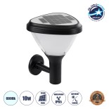 GloboStar® NATURE 90526 Αυτόνομο Ηλιακό Φωτιστικό Κήπου - Απλίκα Αρχιτεκτονικού Φωτισμού Εξωτερικού Χώρου LED 10W 330lm 120° με Ενσωματωμένο Φωτοβολταϊκό Panel 6V 2W & Επαναφορτιζόμενη Μπαταρία Li-ion 3.2V 1800mAh με Αισθητήρα Ημέρας-Νύχτας - Αδιάβροχο IP