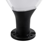 GLOBOSTAR® NATURE 90532 Φωτιστικό Κολωνάκι Κήπου LED 10W 500lm 120° με Ενσωματωμένο Φωτοβολταϊκό Panel 6V 2W & Επαναφορτιζόμενη Μπαταρία Li-ion 3.2V 8000mAh με Αισθητήρα Ημέρας-Νύχτας Αδιάβροχο IP65 Ψυχρό Λευκό 6000K - Γκρι Ανθρακί - Μ26 x Π26 x Υ30cm - 2