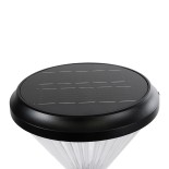 GLOBOSTAR® SHARP 90533 Φωτιστικό Κολωνάκι Κήπου LED 10W 500lm 120° με Ενσωματωμένο Φωτοβολταϊκό Panel 6V 2W & Επαναφορτιζόμενη Μπαταρία Li-ion 3.2V 8000mAh με Αισθητήρα Ημέρας-Νύχτας Αδιάβροχο IP65 Ψυχρό Λευκό 6000K - Γκρι Ανθρακί - Μ26 x Π26 x Υ33cm - 2 