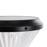 GLOBOSTAR® SHARP 90533 Φωτιστικό Κολωνάκι Κήπου LED 10W 500lm 120° με Ενσωματωμένο Φωτοβολταϊκό Panel 6V 2W & Επαναφορτιζόμενη Μπαταρία Li-ion 3.2V 8000mAh με Αισθητήρα Ημέρας-Νύχτας Αδιάβροχο IP65 Ψυχρό Λευκό 6000K - Γκρι Ανθρακί - Μ26 x Π26 x Υ33cm - 2 