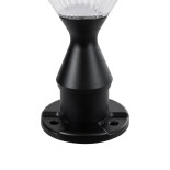 GLOBOSTAR® SHARP 90533 Φωτιστικό Κολωνάκι Κήπου LED 10W 500lm 120° με Ενσωματωμένο Φωτοβολταϊκό Panel 6V 2W & Επαναφορτιζόμενη Μπαταρία Li-ion 3.2V 8000mAh με Αισθητήρα Ημέρας-Νύχτας Αδιάβροχο IP65 Ψυχρό Λευκό 6000K - Γκρι Ανθρακί - Μ26 x Π26 x Υ33cm - 2 