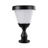 GLOBOSTAR® ARVENT 90534 Φωτιστικό Κολωνάκι Κήπου LED 10W 500lm 120° με Ενσωματωμένο Φωτοβολταϊκό Panel 6V 2W & Επαναφορτιζόμενη Μπαταρία Li-ion 3.2V 8000mAh με Αισθητήρα Ημέρας-Νύχτας Αδιάβροχο IP65 Ψυχρό Λευκό 6000K - Γκρι Ανθρακί - Μ24 x Π24 x Υ36cm - 2
