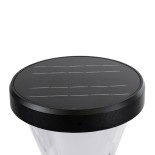 GLOBOSTAR® ARVENT 90534 Φωτιστικό Κολωνάκι Κήπου LED 10W 500lm 120° με Ενσωματωμένο Φωτοβολταϊκό Panel 6V 2W & Επαναφορτιζόμενη Μπαταρία Li-ion 3.2V 8000mAh με Αισθητήρα Ημέρας-Νύχτας Αδιάβροχο IP65 Ψυχρό Λευκό 6000K - Γκρι Ανθρακί - Μ24 x Π24 x Υ36cm - 2