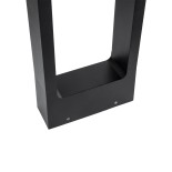 GLOBOSTAR® BACKYARD 90546 Φωτιστικό Κολωνάκι Κήπου LED 15W 1500lm 60° AC 220-240V Αδιάβροχο IP65 Θερμό Λευκό 2700K - Γκρι Ανθρακί - Μ16 x Π5.5 x Υ58cm - 3 Χρόνια Εγγύηση