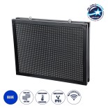 GloboStar® DISPLAY 90806 LED Scrolling Display 64x48cm - Κυλιόμενη Ψηφιακή Πινακίδα / Επιγραφή Διπλής Όψης P10 LED SMD AC 220-240V - Λειτουργία μέσω Wi-Fi με Εφαρμογή APP - Αισθήτηρας Θερμοκρασίας και Υγρασίας - Αδιάβροχο IP65 - Μ70 x Π11 x Υ54.5cm - Μπλε