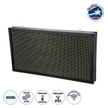 GLOBOSTAR® DISPLAY 90812 Κυλιόμενη Ψηφιακή Επιγραφή 96x48cm P10 Διπλής Όψης LED AC 220-240V Αδιάβροχο IP65 Ψυχρό Λευκό 6000K - WiFi Control μέσω FK APP - Αισθητήρας Θερμοκρασίας & Υγρασίας - Μ102 x Π11 x Υ54.5cm - 2 Χρόνια Εγγύηση