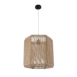 GLOBOSTAR® CAYMAN 00519 Boho Κρεμαστό Φωτιστικό Οροφής με Ντουί 1 x E27 AC 220-240V IP20 - Μπεζ - Μ40 x Π40 x Υ40cm
