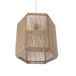 GLOBOSTAR® CAYMAN 00519 Boho Κρεμαστό Φωτιστικό Οροφής με Ντουί 1 x E27 AC 220-240V IP20 - Μπεζ - Μ40 x Π40 x Υ40cm