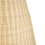 GloboStar® MAHANA 01827 Boho Κρεμαστό Φωτιστικό Καμπάνα Μονόφωτο 1 x E27 IP20 Μπεζ Ξύλο - Μ80 x Π80 x Υ130cm