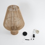 GLOBOSTAR® CAYMAN 01853 Boho Κρεμαστό Φωτιστικό Οροφής με Ντουί 1 x E27 AC 220-240V IP20 - Μπεζ - Μ40 x Π40 x Υ60cm