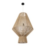 GLOBOSTAR® CAYMAN 01854 Boho Κρεμαστό Φωτιστικό Οροφής με Ντουί 1 x E27 AC 220-240V IP20 - Μπεζ - Μ60 x Π60 x Υ86cm