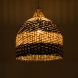 GLOBOSTAR® BARBADOS 01944 Boho Κρεμαστό Φωτιστικό Οροφής με Ντουί 1 x E27 AC 220-240V IP20 - Μπεζ & Λαδί - Μ40 x Π40 x Υ45cm