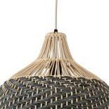GLOBOSTAR® BARBADOS 01944 Boho Κρεμαστό Φωτιστικό Οροφής με Ντουί 1 x E27 AC 220-240V IP20 - Μπεζ & Λαδί - Μ40 x Π40 x Υ45cm
