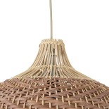 GLOBOSTAR® PANAMA 01952 Boho Κρεμαστό Φωτιστικό Οροφής με Ντουί 1 x E27 AC 220-240V IP20 - Μπεζ & Καφέ - Μ40 x Π40 x Υ34cm