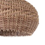 GLOBOSTAR® PANAMA 01952 Boho Κρεμαστό Φωτιστικό Οροφής με Ντουί 1 x E27 AC 220-240V IP20 - Μπεζ & Καφέ - Μ40 x Π40 x Υ34cm