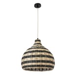 GLOBOSTAR® JAMAICA 01954 Boho Κρεμαστό Φωτιστικό Οροφής με Ντουί 1 x E27 AC 220-240V IP20 - Μπεζ & Λαδί - Μ40 x Π40 x Υ37cm