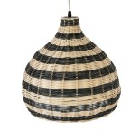 GLOBOSTAR® JAMAICA 01954 Boho Κρεμαστό Φωτιστικό Οροφής με Ντουί 1 x E27 AC 220-240V IP20 - Μπεζ & Λαδί - Μ40 x Π40 x Υ37cm