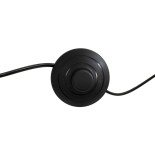 GloboStar® KELSIE 02030 Μοντέρνο Επιδαπέδιο Φωτιστικό Μονόφωτο 1 x E27 IP20 Μαύρο Μέταλλο, Μπεζ Ύφασμα με Μπεζ Ξύλο - Μ40 x Π125 x Υ140cm