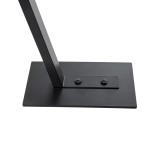 GloboStar® KELSIE 02030 Μοντέρνο Επιδαπέδιο Φωτιστικό Μονόφωτο 1 x E27 IP20 Μαύρο Μέταλλο, Μπεζ Ύφασμα με Μπεζ Ξύλο - Μ40 x Π125 x Υ140cm