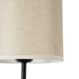 GLOBOSTAR® MANU 02043 Μοντέρνο Φωτιστικό Τοίχου - Απλίκα με Ντουί 1 x E27 AC 220-240V IP20 - Μαύρο & Μπεζ - Μ18 x Π20 x Υ37cm