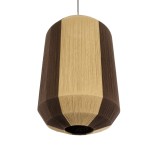 GloboStar® SALERNO 02076 Boho Κρεμαστό Φωτιστικό Καμπάνα Μονόφωτο 1 x E27 IP20 Μπεζ & Καφέ Βαμβακερό Νήμα - Μ50 x Π50 x Υ80cm