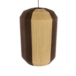GloboStar® SALERNO 02076 Boho Κρεμαστό Φωτιστικό Καμπάνα Μονόφωτο 1 x E27 IP20 Μπεζ & Καφέ Βαμβακερό Νήμα - Μ50 x Π50 x Υ80cm