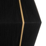 GloboStar® SALERNO 02078 Boho Κρεμαστό Φωτιστικό Καμπάνα Μονόφωτο 1 x E27 IP20 Μαύρο & Μπεζ Βαμβακερό Νήμα - Μ50 x Π50 x Υ80cm