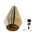 GloboStar® SALERNO 02079 Boho Κρεμαστό Φωτιστικό Πλέγμα Μονόφωτο 1 x E27 IP20 Πολύχρωμο Βαμβακερό Νήμα - Μ50 x Π50 x Υ90cm