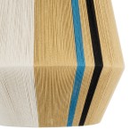 GloboStar® SALERNO 02079 Boho Κρεμαστό Φωτιστικό Πλέγμα Μονόφωτο 1 x E27 IP20 Πολύχρωμο Βαμβακερό Νήμα - Μ50 x Π50 x Υ90cm