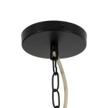 GloboStar® PUERTORICO 02093 Boho Κρεμαστό Φωτιστικό Καμπάνα Τρίφωτο 3 x E27 IP20 Μπεζ Σχοινί - Μ80 x Π80 x Υ80cm