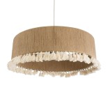 GLOBOSTAR® PUERTORICO 02095 Boho Κρεμαστό Φωτιστικό Οροφής με Ντουί 3 x E27 AC 220-240V IP20 - Μπεζ - Μ80 x Π80 x Υ27cm