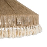GLOBOSTAR® PUERTORICO 02099 Boho Κρεμαστό Φωτιστικό Οροφής με Ντουί 3 x E27 AC 220-240V IP20 - Μπεζ & Λευκό - Μ80 x Π80 x Υ35cm