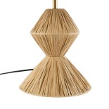 GLOBOSTAR® LUANA 02107 Boho Επιτραπέζιο Φωτιστικό Πορτατίφ με Ντουί 1 x E27 AC 220-240V IP20 - Μπεζ - Μ40 x Π40 x Υ50cm