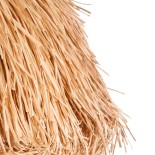 GloboStar® GUADELOUPE 02155 Boho Κρεμαστό Φωτιστικό Καμπάνα Μονόφωτο 1 x E27 IP20 Καφέ Raffia - Μ80 x Π80 x Υ60cm