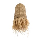 GLOBOSTAR® PORTOFERRAIO 02170 Boho Κρεμαστό Φωτιστικό Οροφής με Ντουί 1 x E27 AC 220-240V IP20 - Μπεζ - Μ30 x Π30 x Υ70cm