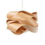 GloboStar® SARDIGNA 02180 Boho Κρεμαστό Φωτιστικό Καπέλο Μονόφωτο 1 x E27 IP20 Καφέ Ξύλο - Μ60 x Π60 x Υ30cm