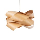 GloboStar® SARDIGNA 02180 Boho Κρεμαστό Φωτιστικό Καπέλο Μονόφωτο 1 x E27 IP20 Καφέ Ξύλο - Μ60 x Π60 x Υ30cm