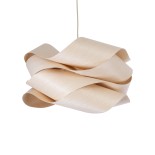 GloboStar® SARDIGNA 02181 Boho Κρεμαστό Φωτιστικό Καπέλο Μονόφωτο 1 x E27 IP20 Μπεζ Ξύλο - Μ60 x Π60 x Υ30cm