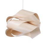 GloboStar® SARDIGNA 02181 Boho Κρεμαστό Φωτιστικό Καπέλο Μονόφωτο 1 x E27 IP20 Μπεζ Ξύλο - Μ60 x Π60 x Υ30cm
