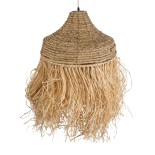 GLOBOSTAR® PORTOFERRAIO 02185 Boho Κρεμαστό Φωτιστικό Οροφής με Ντουί 1 x E27 AC 220-240V IP20 - Μπεζ - Μ50 x Π50 x Υ80cm