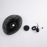 GLOBOSTAR® MEXICO 02200 Boho Κρεμαστό Φωτιστικό Οροφής με Ντουί 1 x E27 AC 220-240V IP20 - Μαύρο - Μ40 x Π30 x Υ13cm