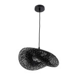 GLOBOSTAR® MEXICO 02200 Boho Κρεμαστό Φωτιστικό Οροφής με Ντουί 1 x E27 AC 220-240V IP20 - Μαύρο - Μ40 x Π30 x Υ13cm