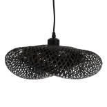 GLOBOSTAR® MEXICO 02200 Boho Κρεμαστό Φωτιστικό Οροφής με Ντουί 1 x E27 AC 220-240V IP20 - Μαύρο - Μ40 x Π30 x Υ13cm