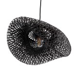 GLOBOSTAR® MEXICO 02200 Boho Κρεμαστό Φωτιστικό Οροφής με Ντουί 1 x E27 AC 220-240V IP20 - Μαύρο - Μ40 x Π30 x Υ13cm