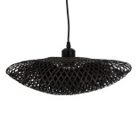 GLOBOSTAR® MEXICO 02200 Boho Κρεμαστό Φωτιστικό Οροφής με Ντουί 1 x E27 AC 220-240V IP20 - Μαύρο - Μ40 x Π30 x Υ13cm
