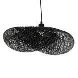 GLOBOSTAR® MEXICO 02201 Boho Κρεμαστό Φωτιστικό Οροφής με Ντουί 1 x E27 AC 220-240V IP20 - Μαύρο - Μ65 x Π45 x Υ18cm