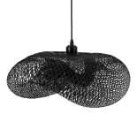 GLOBOSTAR® MEXICO 02201 Boho Κρεμαστό Φωτιστικό Οροφής με Ντουί 1 x E27 AC 220-240V IP20 - Μαύρο - Μ65 x Π45 x Υ18cm