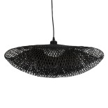 GLOBOSTAR® MEXICO 02201 Boho Κρεμαστό Φωτιστικό Οροφής με Ντουί 1 x E27 AC 220-240V IP20 - Μαύρο - Μ65 x Π45 x Υ18cm