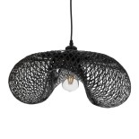 GLOBOSTAR® MEXICO 02201 Boho Κρεμαστό Φωτιστικό Οροφής με Ντουί 1 x E27 AC 220-240V IP20 - Μαύρο - Μ65 x Π45 x Υ18cm