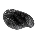 GLOBOSTAR® MEXICO 02202 Boho Κρεμαστό Φωτιστικό Οροφής με Ντουί 1 x E27 AC 220-240V IP20 - Μαύρο - Μ85 x Π50 x Υ30cm